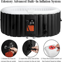 Inflatable Hot Tub Designed for Relaxation, 90 Bubble Jets, 104°F Heating, Digital Controls, 2-3 Person